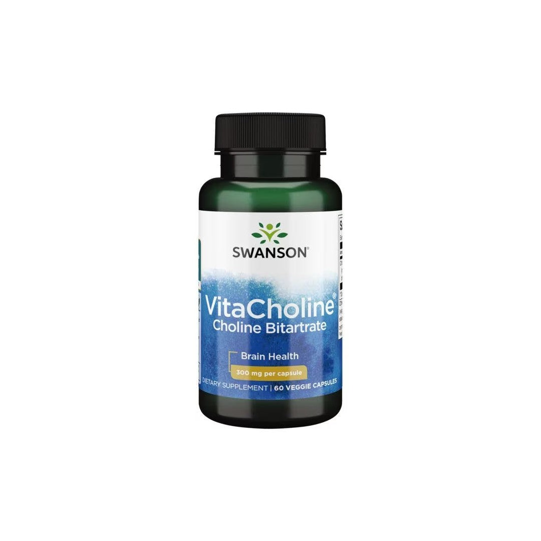 VitaCholin Cholin Bitartrat 300 mg 60 Veggie-Kapseln Swanson Health Products